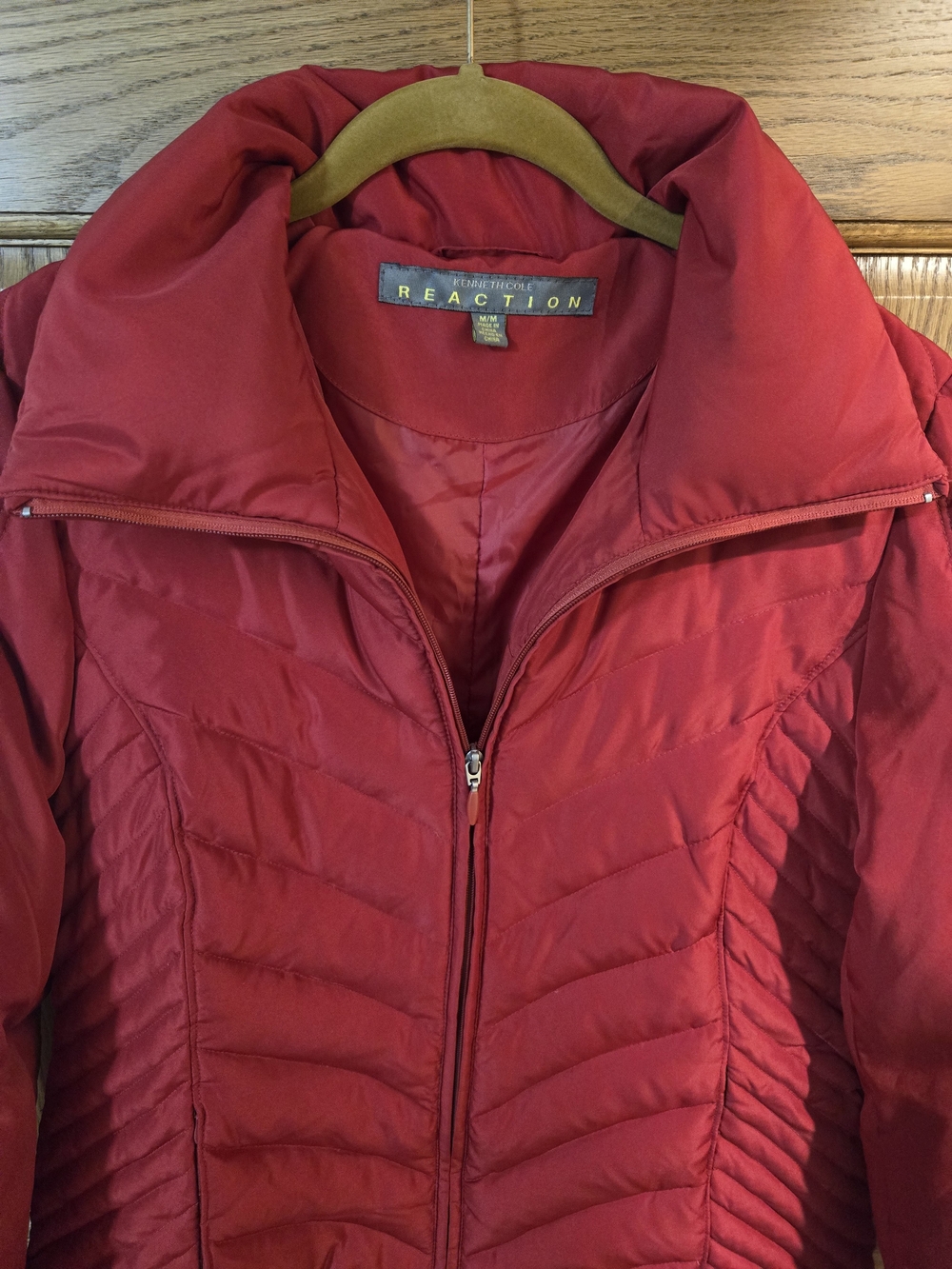 Kenneth Cole Reaction Women's Vibrant Red Quilted Puffer Jacket